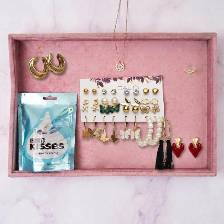 luxury jewellery set gift hamper for her with personalised card luxury jewellery set gift hamper for her with personalised card